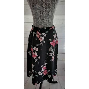 Van Heusen Black Floral Print A Line Midi Skirt 2